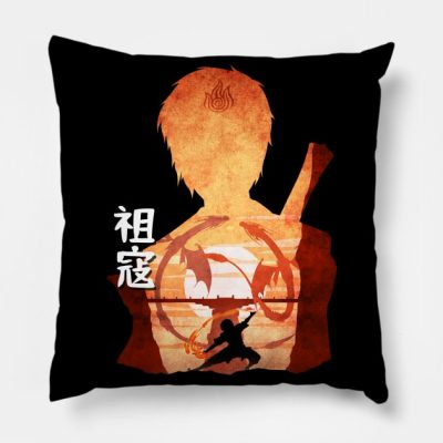 Minimalist Silhouette Zuko Throw Pillow Official Dragon Ball Z Merch