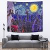 Akatsuki Amekagure Naruto Starry Night Tapestry Horizontal LARGE COUCH Mockup - Naruto Merch Shop