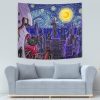 Akatsuki Amekagure Naruto Starry Night Tapestry Horizontal SMALL COUCH Mockup - Naruto Merch Shop