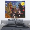 Akatsuki Gedo Statue Naruto Starry Night Tapestry Horizontal BED Mockup - Naruto Merch Shop