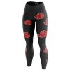 Akatsuki Leggings front side - Naruto Merch Shop