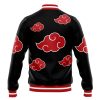 Akatsuki Pattern Naruto Varsity Jacket BACK Mockup - Naruto Merch Shop