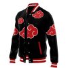 Akatsuki Pattern Naruto Varsity Jacket F RIGHT Mockup - Naruto Merch Shop