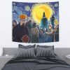 Akatsuki Ultimate Ninja Storm Naruto Starry Night Tapestry Horizontal BED Mockup - Naruto Merch Shop