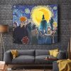 Akatsuki Ultimate Ninja Storm Naruto Starry Night Tapestry Horizontal BRICK WALL Mockup - Naruto Merch Shop