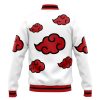 Akatsuki White Pattern Naruto Varsity Jacket BACK Mockup - Naruto Merch Shop