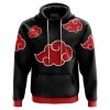 Akatsuki AOP Hoodie 3D FRONT Mockup - Naruto Merch Shop