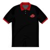 Akatsuki AOP Premium Polo Shirt FRONT Mockup - Naruto Merch Shop