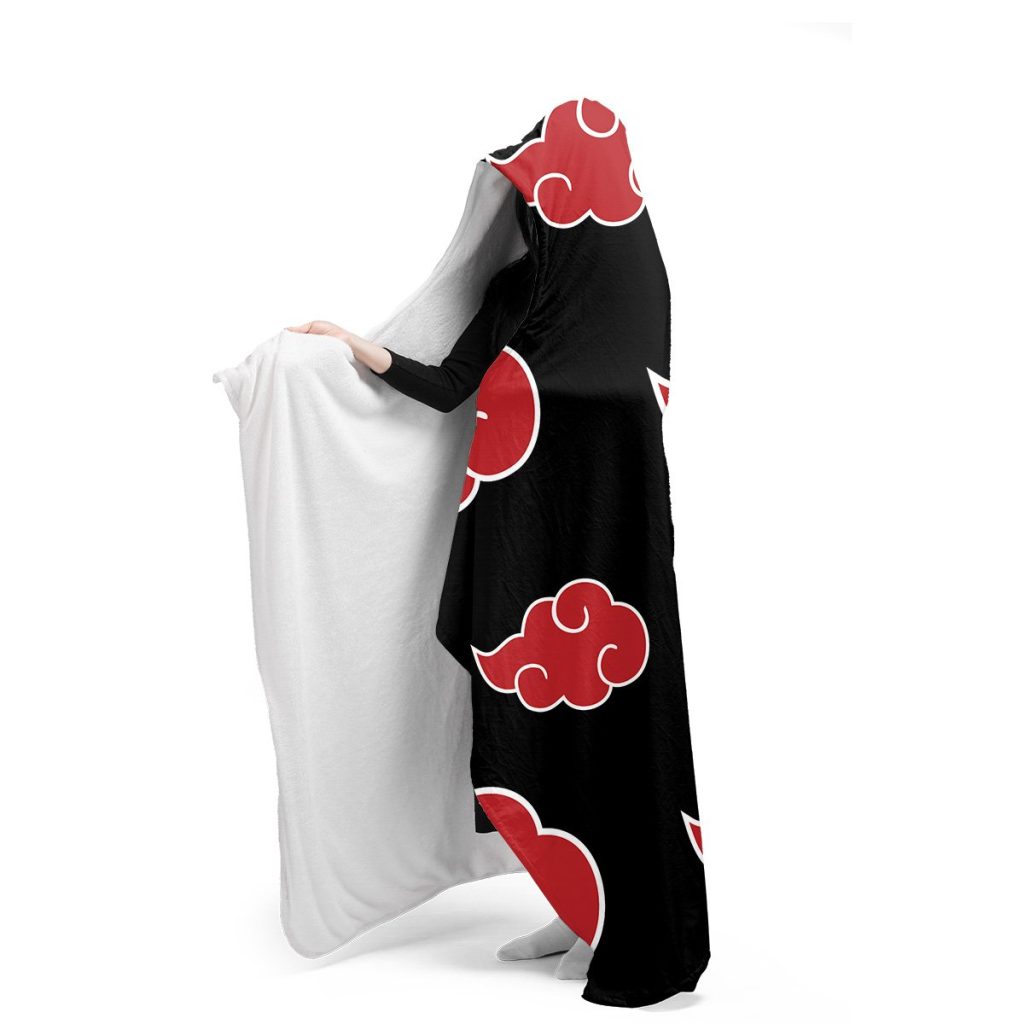 Akatsuki Hooded Blanket Mockup 2 - Naruto Merch Shop