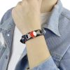 Anime Naruto Akatsuki Uchiha Sasuke Uzumaki Naruto Red Cloud Sharingan Bracelets Leather Rope Figure Kids Toy 2 - Naruto Merch Shop