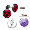 Anime Naruto Jewelry Stud Earrings Accessories Uchiha Itachi Sharingan Cosplay Party Studs Earrings Toys for Women 1 - Naruto Merch Shop