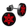 Anime Naruto Jewelry Stud Earrings Accessories Uchiha Itachi Sharingan Cosplay Party Studs Earrings Toys for Women 2 - Naruto Merch Shop