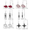 Anime Props Jewelry Konoha Earrings for Women Akatsuki Red Cloud Ear Hoops Ninja Darts Dangle Earring 1 - Naruto Merch Shop