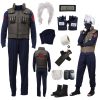 Anime cosplay Hatake Kakashi Halloween Cosplay Green vest Costume Full comic Halloween costume - Naruto Merch Shop