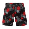 Black Aloha Akatsuki N Seperated Template Gym Short BACK Mockup - Naruto Merch Shop