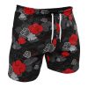 Black Aloha Akatsuki N Seperated Template Gym Short F SIDE Mockup - Naruto Merch Shop