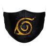 Hidden Leaf Crack Naruto Normal Face Mask Mockup - Naruto Merch Shop