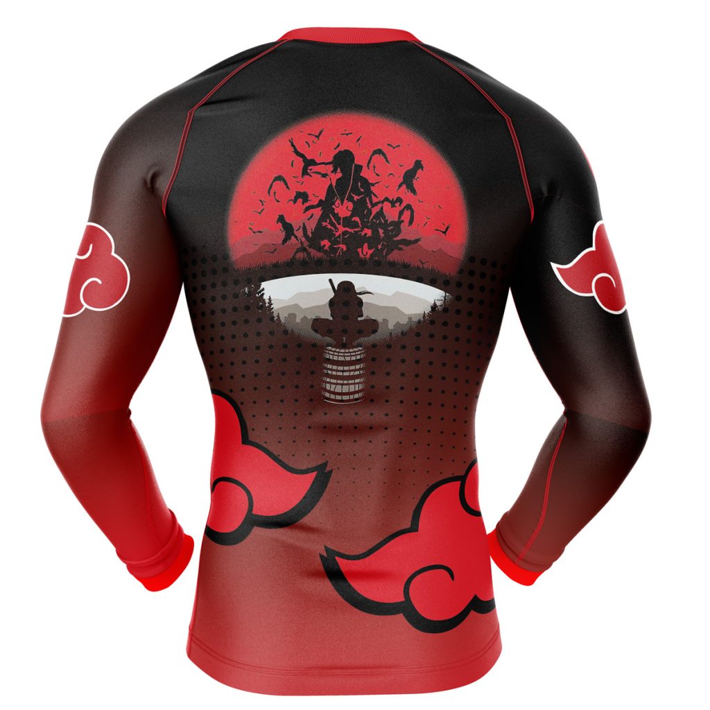 Itachi Compression Shirt Rash Guard back - Naruto Merch Shop