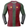 Jiraiya Uniform Naruto Rashguards Long Sleeve FRONT Mockup - Naruto Merch Shop