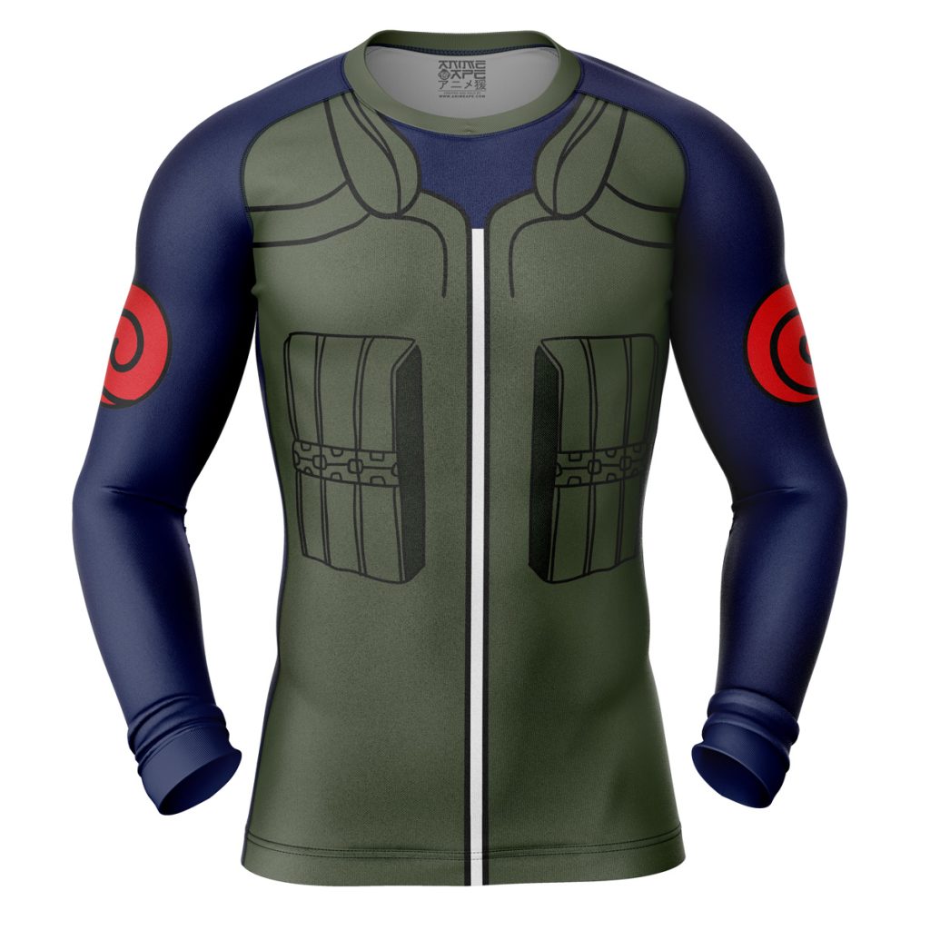 Kakashi Compression Shirt Rash Guard front - Naruto Merch Shop