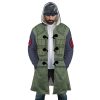 Kakashi Hatake Naruto AOP Hooded Cloak Coat FRONT Mockup - Naruto Merch Shop