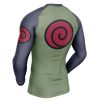 Konohagakure Jounin Uniform Naruto Rashguards Long Sleeve B SIDE Mockup - Naruto Merch Shop