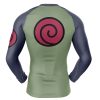 Konohagakure Jounin Uniform Naruto Rashguards Long Sleeve BACK Mockup - Naruto Merch Shop