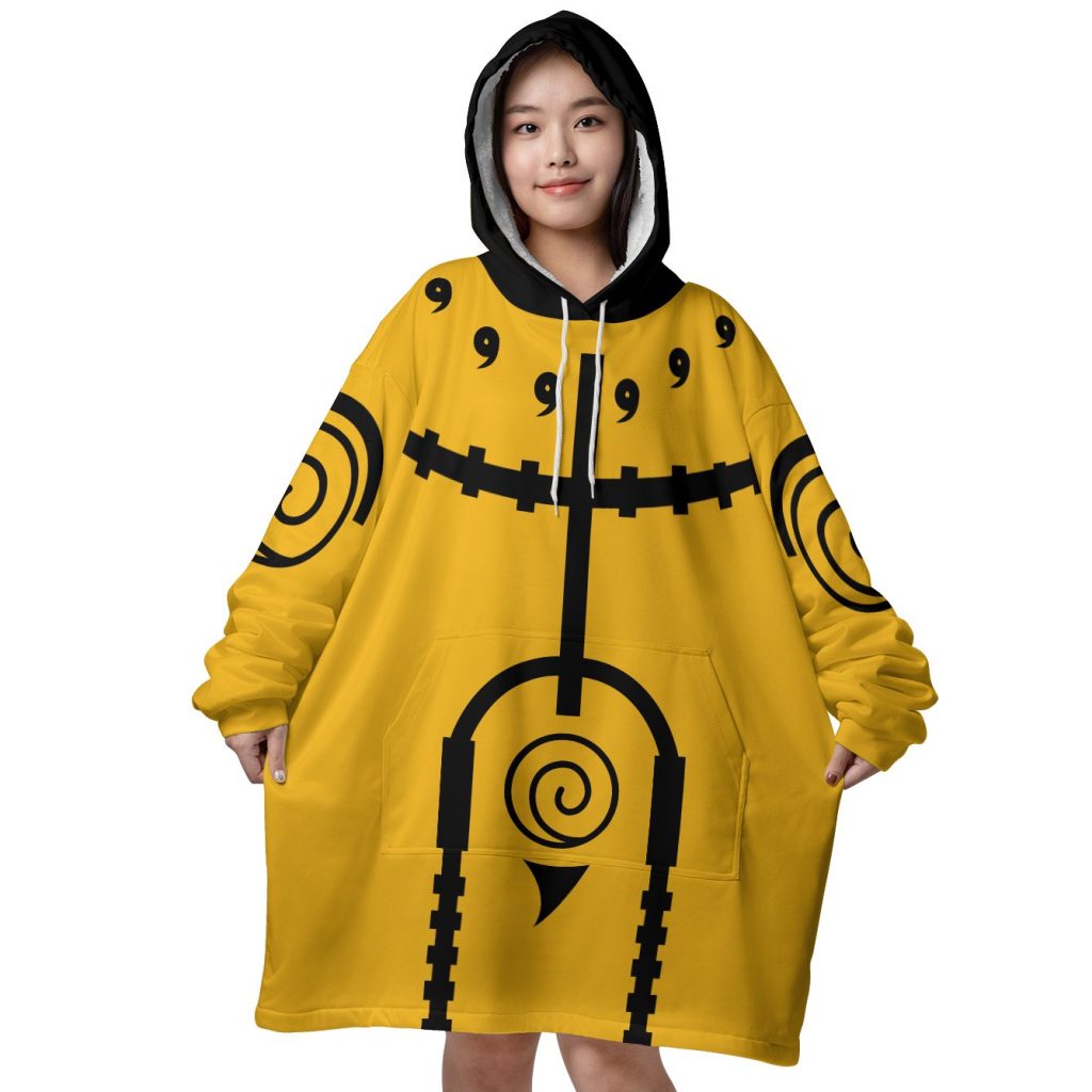 Mockup Blanket Hoodie front 3 - Naruto Merch Shop