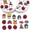 New 13Pcs Anime Naruto Shoes Charms Pvc Cartoon Sharingan Red Cloud DIY Funny Shoe Aceessories Sandals - Naruto Merch Shop