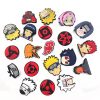 New 13Pcs Anime Naruto Shoes Charms Pvc Cartoon Sharingan Red Cloud DIY Funny Shoe Aceessories Sandals 2 - Naruto Merch Shop