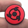 New 13Pcs Anime Naruto Shoes Charms Pvc Cartoon Sharingan Red Cloud DIY Funny Shoe Aceessories Sandals 5 - Naruto Merch Shop