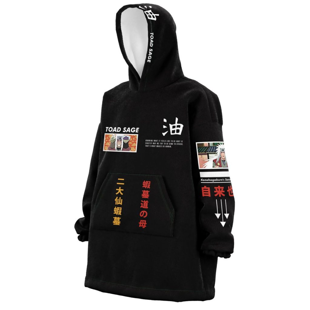 Oodie Oversized Blanket Hoodie front left 51 - Naruto Merch Shop