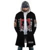 Sasuke Uchiha Naruto SW AOP Hooded Cloak Coat FRONT Mockup - Naruto Merch Shop