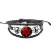 Sharingan Eye Snap Bracelet Fashion Anime Kakashi Braided Leather Bracelet Uchiha Rinnegan Eyes Glass Jewelry Vintage 5 - Naruto Merch Shop