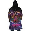 Trippy Naruto Akatsuki Astral Led Pain AOP Hooded Cloak Coat BACK Mockup - Naruto Merch Shop