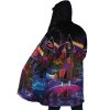 Trippy Naruto Akatsuki Astral Led Pain AOP Hooded Cloak Coat SIDE Mockup - Naruto Merch Shop