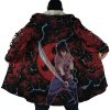 Trippy Sasuke Uchiha Naruto AOP Hooded Cloak Coat NO HOOD Mockup - Naruto Merch Shop