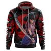 Trippy Sasuke Uchiha Naruto AOP Hoodie 3D FRONT Mockup - Naruto Merch Shop