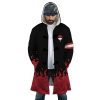 Uchiha Clan Naruto AOP Hooded Cloak Coat FRONT Mockup - Naruto Merch Shop