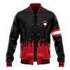 Uchiha Symbol Naruto Varsity Jacket FRONT Mockup - Naruto Merch Shop