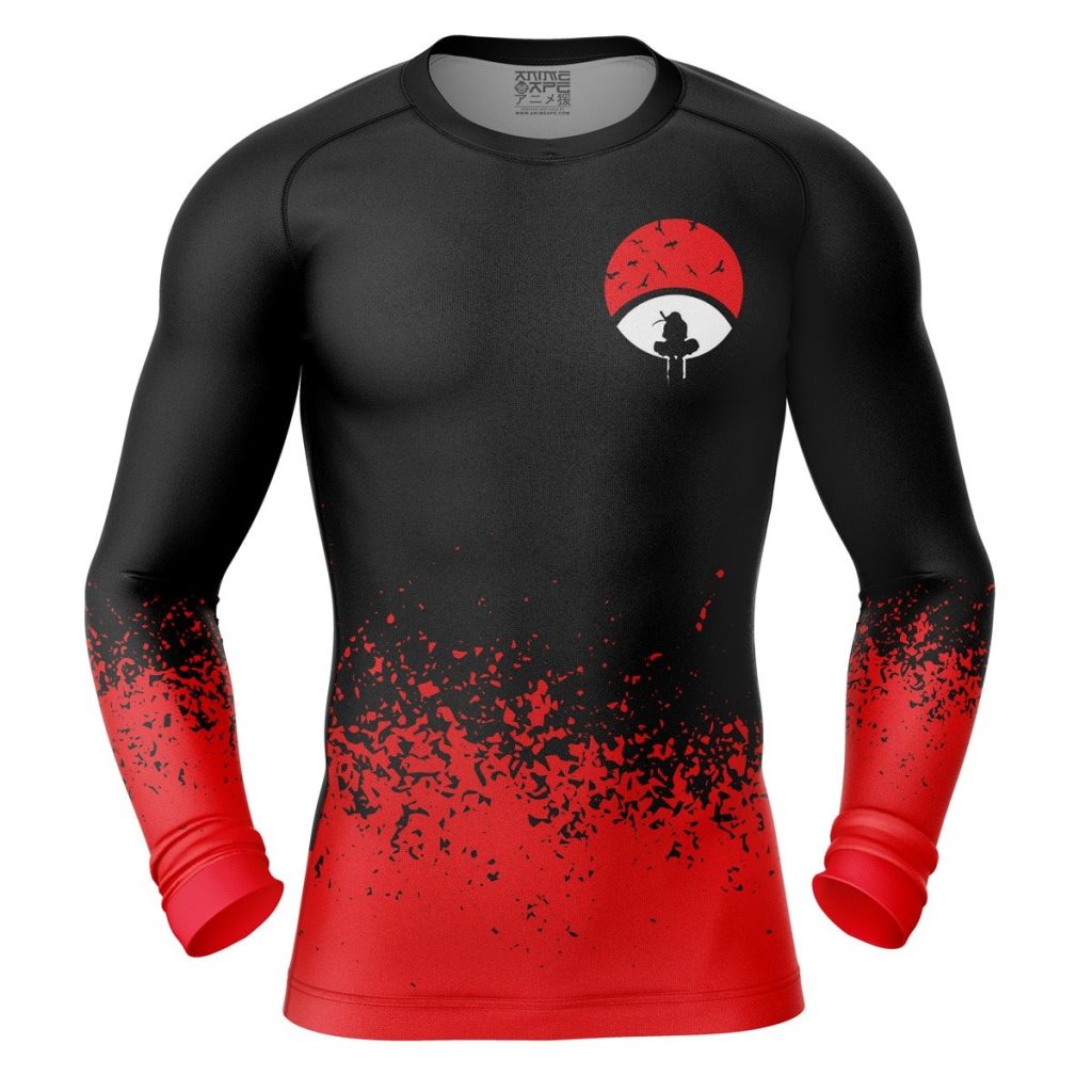 Uchiha clan Compression Shirt Rash Guard front - Naruto Merch Shop