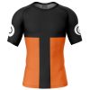 Uzumaki Shipuuden Naruto Rashguards Short Sleeve FRONT Mockup - Naruto Merch Shop