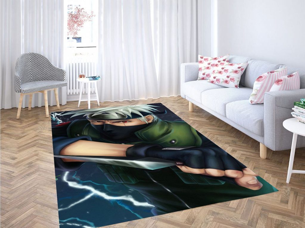 kakashi 3d panting naruto carpet rug 1 - Naruto Merch Shop