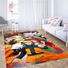 naruto fanart with all characters living room modern carpet rug - Naruto Merch Shop