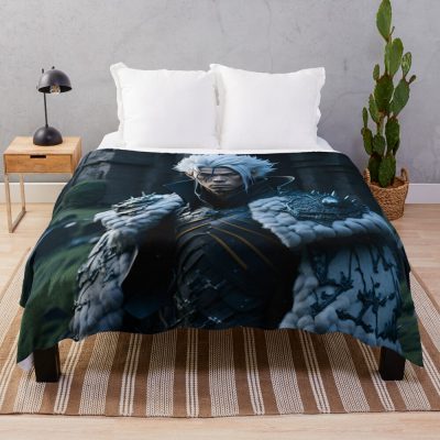 Anime Naruto Characters (Tobirama) With Elden Ring Aesthetic Throw Blanket Official Naruto Merch