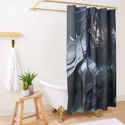 Anime Naruto Characters (Hashirama) With Elden Ring Aesthetic Shower Curtain Official Naruto Merch