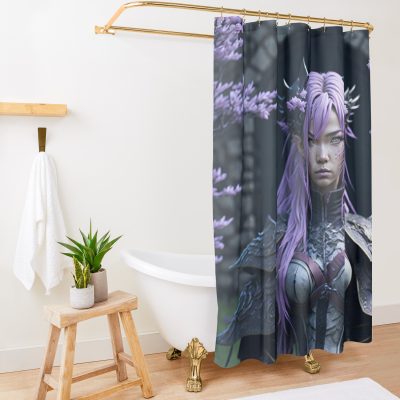 Anime Naruto Characters (Sakura) With Elden Ring Aesthetic Shower Curtain Official Naruto Merch
