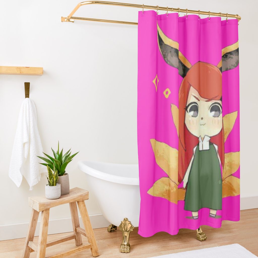 Naruto Pokimon Shower Curtain Official Naruto Merch