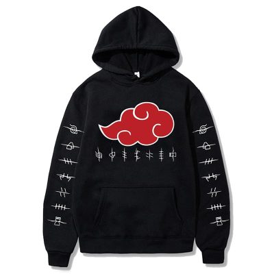 NARUTO Akatsuki Cloud Hoodie Unisex Fashion Printed Pullover Autumn Winter Comfortable Streetwear Best Selling Hip Pop - Naruto Merch Shop