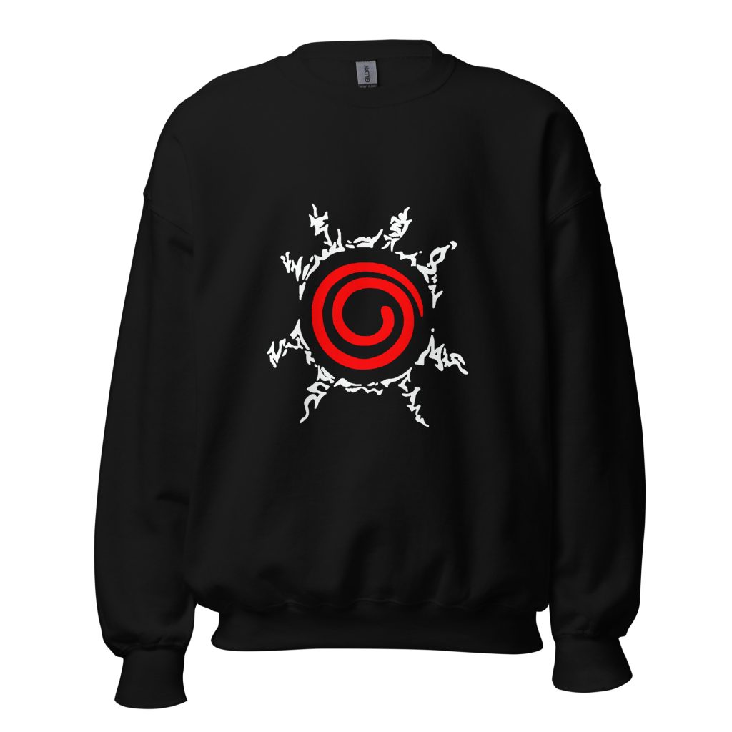 unisex crew neck sweatshirt black front 63882e3dd5220 - Naruto Merch Shop